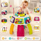Montessori Toddler Activity Center Educational Sensory Musical Learning Toys Sit to Stand Baby Activity Table for 1+ Year Old