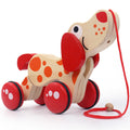 Newest Design Toddler Early Learning String Pull Along Dog Wooden Pretend Play Toys